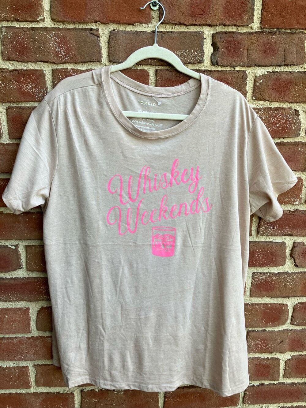 TORRID Whiskey Weekends Signature Jersey Relaxed Fit Tee 1X NEW